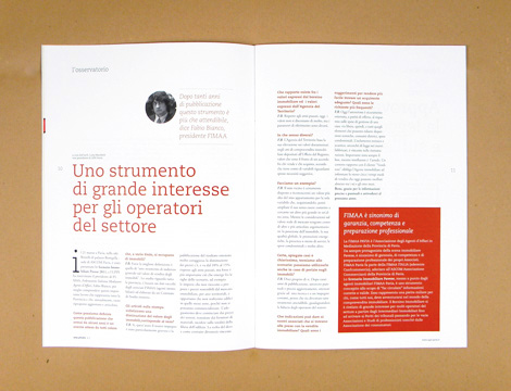 doppia pagina interna del periodico Area Privata