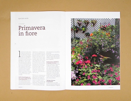 doppia pagina interna del periodico Area Privata