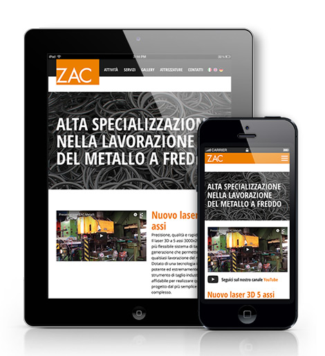 Restyling del sito web zacmetalli.it