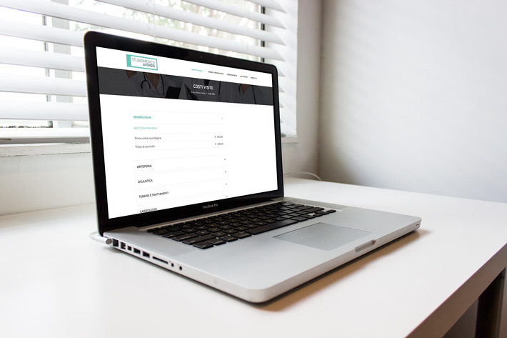 Pagina interna del sito web dello Studio Medico Avondo: costi delle visite