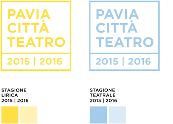 Declinazione del logo studiato per il progetto d’identità visiva del Teatro Fraschini di Pavia