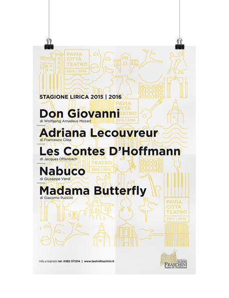 Poster studiato per il progetto d’identità visiva del Teatro Fraschini di Pavia